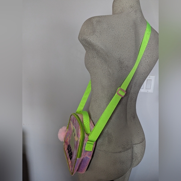 Star Wars Pink and Green Grogu Shoulder Bag With Pom Pom - Picture 3 of 7